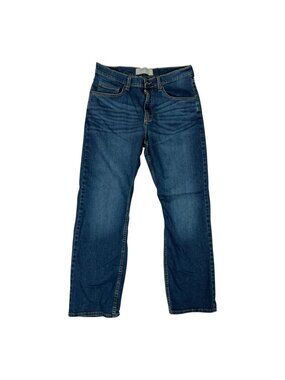 Wrangler Authentics Jeans Mens 32x30 Blue Denim Cowboy Cut Western Straight Leg